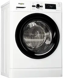 Пральна машина Whirlpool з фронтальним завантаженням FWSG61283BVEE, 6кг, 1200, A+++, Пара, 43см, Дисплей, Інвертор, Люк чорний, Білий (FWSG61283BVEE)