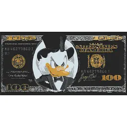 Алмазна мозаїка "Скрудж Макдак долар чорний" OD3287, 40х80 см
