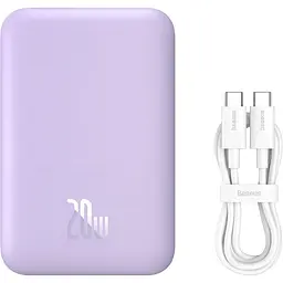 Зовнішній акумулятор Baseus Magnetic Bracket Mini 6000mAh 20W Purple (P10059002513-00) [141929] - мініатюра 9