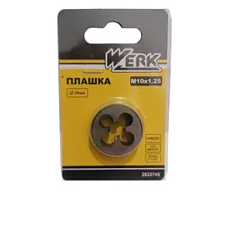 Плашка Werk M10x1.25,30x11мм, 1шт. (122721) - мініатюра 2