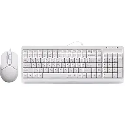 Комплект (клавіатура + миша) A4-Tech F1512 White