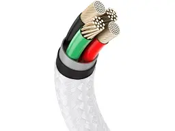 Кабель BASEUS USB Cable to Lightning Cafule Metal 2.4A 1m White (CALJK-A02) - мініатюра 5