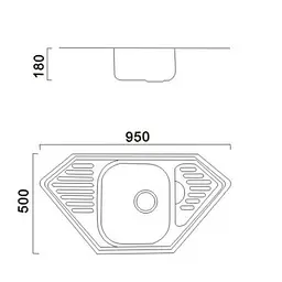 Мийка кухонна HAIBA 95x50 decor (HB0574) - мініатюра 2