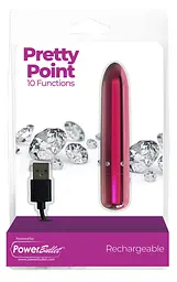 Віброкуля PowerBullet - Pretty Point Rechargeable Pink, 10х1.9 см (рожевий) - мініатюра 5