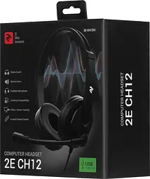 Гарнітура для ПК 2E CH12 On-Ear 3.5 мм / 2 x 3.5 мм (2E-CH12SJ) - мініатюра 2