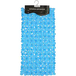 Килимок для ванної Eco Fabric Галька 68х34 см прозоро-синій (6834-002) - мініатюра 4