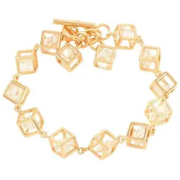 Браслет XUPING Позолота 18K "Кубики з фіанітами" розмір 18см х 7мм (223937)