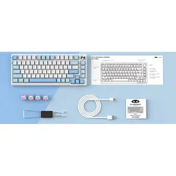 Клавіатура MageGee SKY 81 RGB Pink Bear Switch Ice Sea Blue (6971969728844-UA) [164303] - мініатюра 12