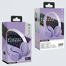 Бездротові навушники ST95 Bluetooth 5.1 складні з підтримкою TF-карти для ігор (41165-ST95_231) - мініатюра 2