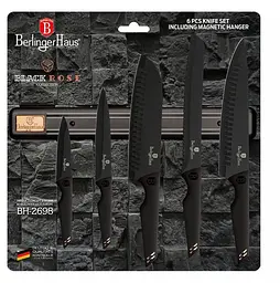Набір ножів Berlinger Haus Black Rose Collection, чорний (BH 2698) - мініатюра 2