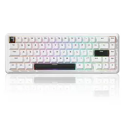 Ігрова дротова магнітна клавіатура Attack Shark X65 HE / Magnetic Switch / 8К / RGB / 65% / White