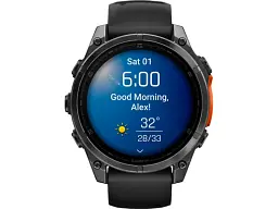 Спортивний годинник Garmin Fenix 8 47mm AMOLED Slate Gray with Black Silicone Band (010-02904-00) - мініатюра 8