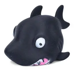 Дитяча іграшка-антистрес "Акула" MS 4043(Black) з борошном, 10 см