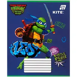 Зошит Kite Ninjia Turtles, 12 аркушів, коса лінія (NT26-235), в асортименті - мініатюра 6