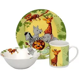 Набір посуду дитячий Limited Edition Jungle 3 предмети порцеляна (YF6030)