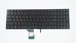 Клавіатура для ноутбука ASUS (G501, N501) rus, black, без фрейма, підсвічування клавіш