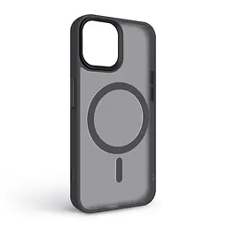 Чехол для Apple iPhone 15, Uniq MagCase, черный, противоударный, панель-накладка с MagSafe, ударопрочный TPU+PC, с магнитом MagSafe, поддержка полноценной беспроводной зарядки, ArmorStandart (ARM75265) - мініатюра 2