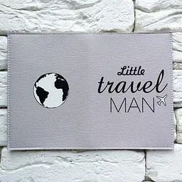 Обкладинка для паспорта Little travel man (сірий) - мініатюра 3