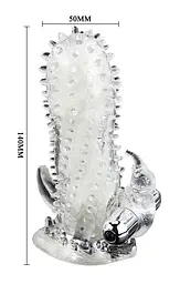 Насадка з вібрацією Penis sleeve Bullet vibrator 1 Crystal Baile BI-026205 87417 - мініатюра 2