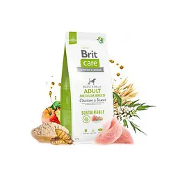 Сухий корм Brit Care Dog Sustainable Adult Medium Breed для собак середніх порід, з куркою та комахами, 12 кг - мініатюра 6