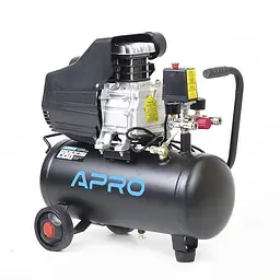 Компресор одноциліндровий Apro OFD-24 1,5кВт 205л/хв 24 л 2 крана 30412