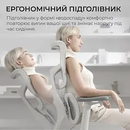 Ігрове крісло Sihoo DORO S100 Mesh White (S100-M302) - мініатюра 10