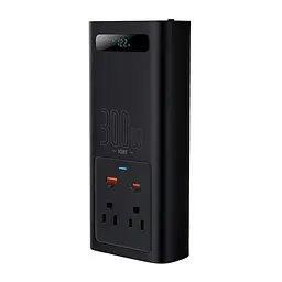 Автомобільний інвертор Baseus IGBT Power Inverter 300W (110V US/JP ) Black (CGNB010001) - мініатюра 3