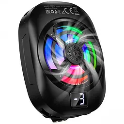 Охолоджуючий кулер для мобільного телефону Hoco GM76 Blue diamond Black