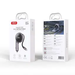 Автомобільний зарядний пристрій XO CC65 2-in-1 with Retractable Car Charger Фіолетовий - мініатюра 6