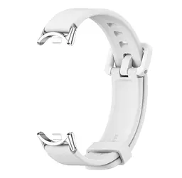 Силіконовий ремінець Mijobs для фітнес браслета Xiaomi Mi Smart Band 8 White - мініатюра 2
