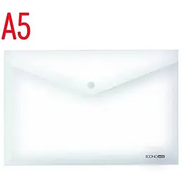 Папка-конверт Economix А5 на кнопці прозора (12) (192) E31316/E31316s