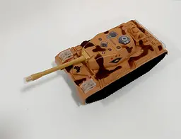 Танк 505-12E 24см, звук, світло, здить, на батарейці Коричневий