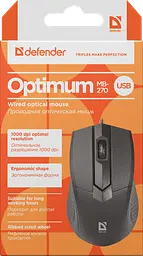 Миша Defender Optimum MB-270 USB Чорний (52270) (6414728) - мініатюра 2