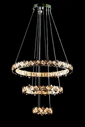 Світлодіодна люстра Splendid Ray L40802/60+40+20/3 LED з кришталем, хром, 100 Вт, з пультом і димером - мініатюра 4