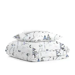 Дитяча постільна білизна в ліжечко DREAM WIGWAM, блакитний (WigwamDream_White_140)