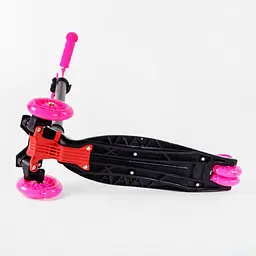 Триколісний самокат Best Scooter Skyper Maxi колеса з підсвічуванням PU 120мм (Фуксія) - мініатюра 5
