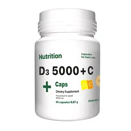 Вітаміни та мінерали EntherMeal D3 5000+С 60 капсул