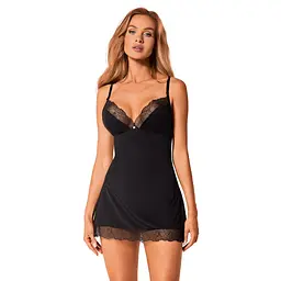 Еротичний комплект Obsessive Bella Rou chemise thong, XS/S