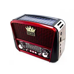 Радіоприймач GOLON-RX 455 SOLAR USB+SD Червоний - мініатюра 2