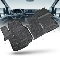 Автомобільні килимки в салон Volkswagen Crafter 2017-1+2 борт 2-3 см Чорні (Avto-Gumm)