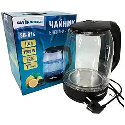 Електрочайник Sea Breeze SB-014 з підсвіткою 1.8 л 1500 Вт Прозорий - мініатюра 5