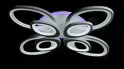 Люстра стельова LED Splendid Ray LK232/4+4+A, 240W, білий, сучасний стиль з пультом, димер - мініатюра 3