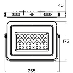 Прожектор Eurolamp LED з радіатором чорний (LED-FL-50/65(black)) - мініатюра 2