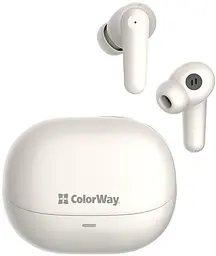 Навушники ColorWay Slim TWS-1 із тривалим часом роботи бежеві (CW-TWS1BE)
