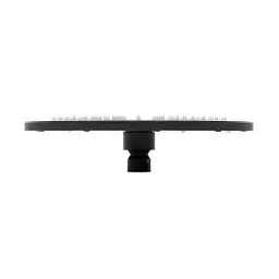 Верхній душ Paffoni Syncro Quadro Ø225xh8 мм з утримувачем 400 мм black matt ZSOF074NO + ZSOF034NO, Чорний матовий - мініатюра 8