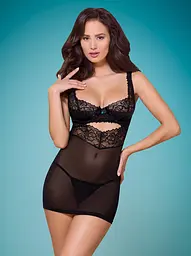 Комплект Obsessive 867-CHE-1 S/M чорний - мініатюра 4