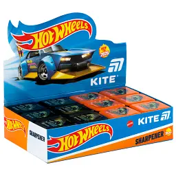 Точилка з контейнером прямокутна Kite Hot Wheels 24 шт. (HW25-116) - мініатюра 4