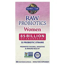 Пробіотики та пребіотики RAW Probiotics Women 85 Billion 90 рослинних капсул Garden of Life vit0005077