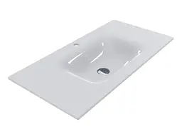 Умивальник Miraggio JESSEL 900 (0000798) Miramarble, Глянцевий, Накладний/Врізний, Білий
