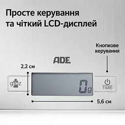 Ваги кухонні цифрові Denise ADE KE 874 - мініатюра 6